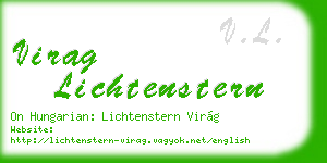 virag lichtenstern business card