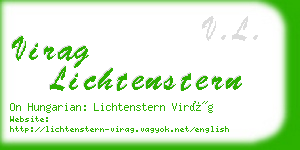 virag lichtenstern business card